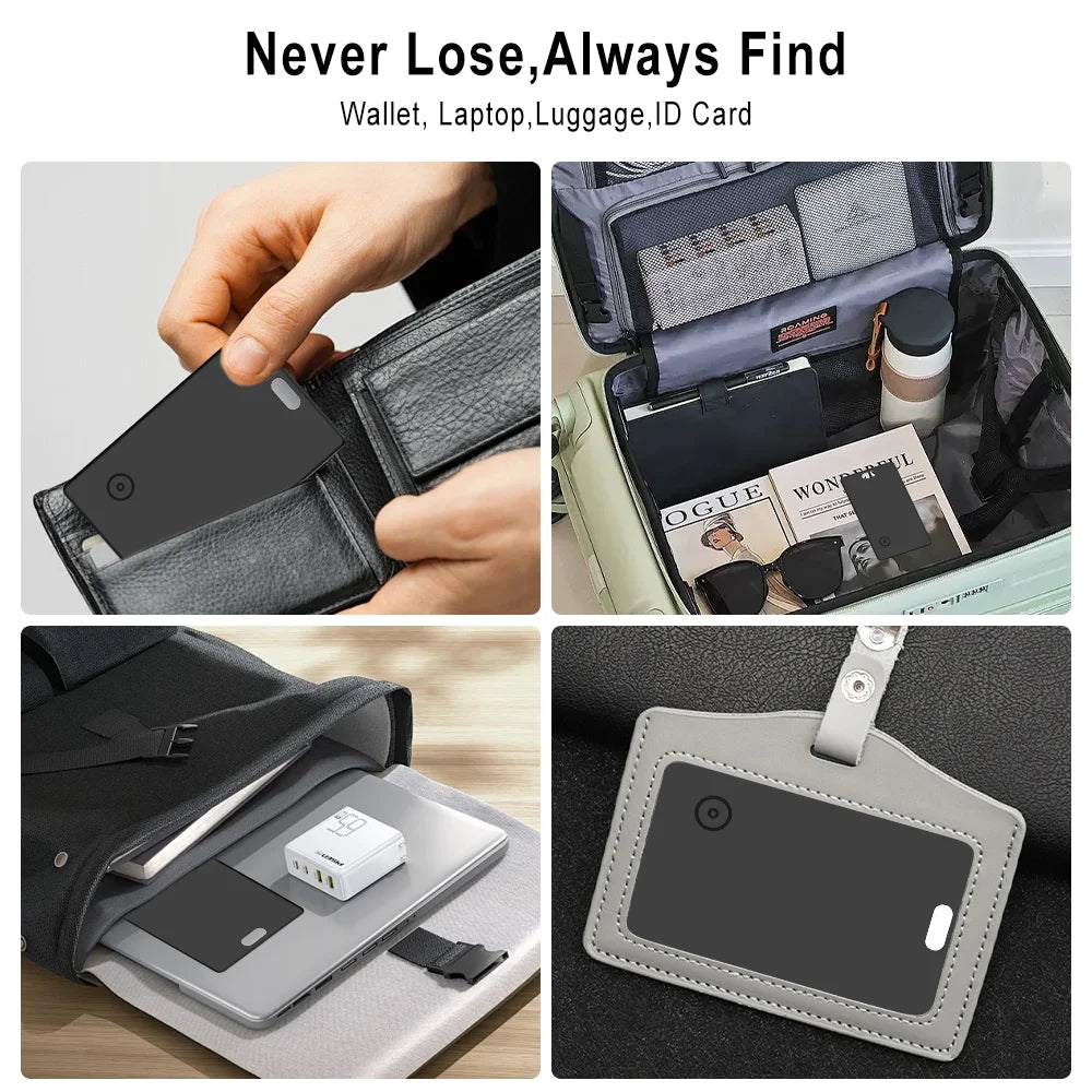 Ultra Thin Find My Card Tracker for Wallet Bag Passport Backpack Suitcase Laptop Ios Only Apple Bluetooth anti Lost Locator Devi